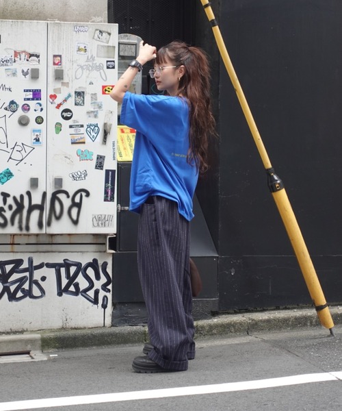 TEEN BOOP(ティーンブープ)の「リネン混ストライプラフパンツ(その他パンツ・レディース・ネイビー・FREE)」の20枚目の写真