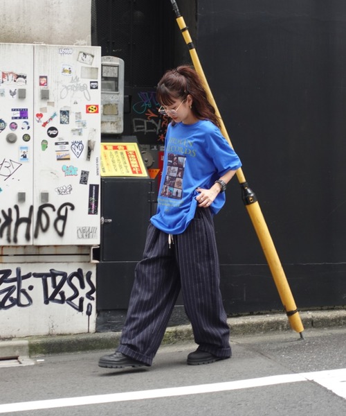 TEEN BOOP(ティーンブープ)の「リネン混ストライプラフパンツ(その他パンツ・レディース・ネイビー・FREE)」の21枚目の写真