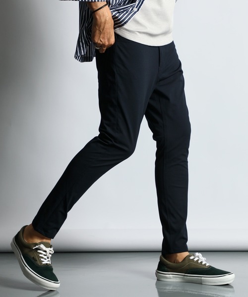 The DUFFER of ST.GEORGE（ザダファーオブセントジョージ）の「[360° THE CIRCLE STRETCH] BY WONDER SHAPE：セットアップ ライトピケジャージ素材 5PKスリムパンツ（その他パンツ・メンズ・ブラック/ネイビー・SMALL/MEDIUM/LARGE/X-LARGE）」の2枚目の写真