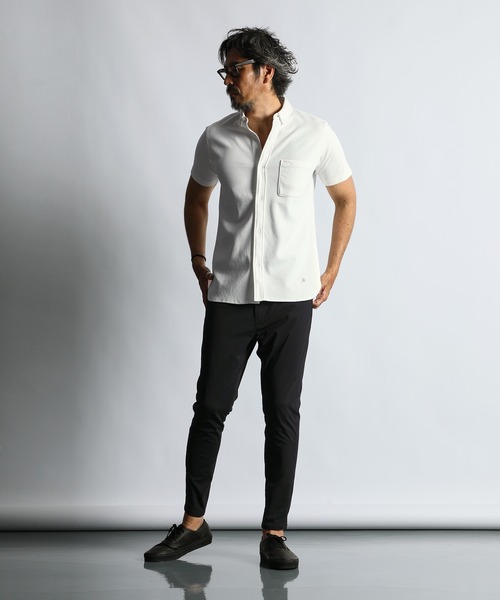 The DUFFER of ST.GEORGE（ザダファーオブセントジョージ）の「[360° THE CIRCLE STRETCH] BY WONDER SHAPE：セットアップ ライトピケジャージ素材 5PKスリムパンツ（その他パンツ・メンズ・ブラック/ネイビー・SMALL/MEDIUM/LARGE/X-LARGE）」の4枚目の写真