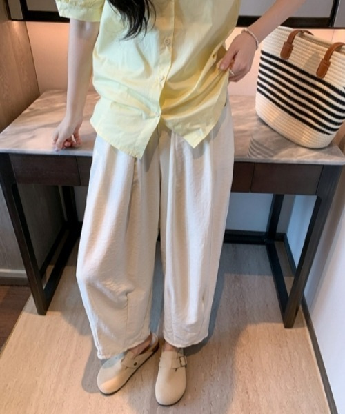 gossip!ロサンゼルス(ゴシップロサンゼルス)の「【Y2Kガーリー】カジュアル9分丈パンツ(チノパンツ・レディース・ピンク/ブルー/オフホワイト・FREE)」の9枚目の写真