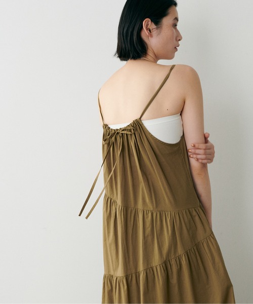 LARUTA(ラルータ)の「【LARUTA】ランダムティアードキャミワンピース(ワンピース・レディース・ミント/キャメル/ブラック・FREE)」の11枚目の写真