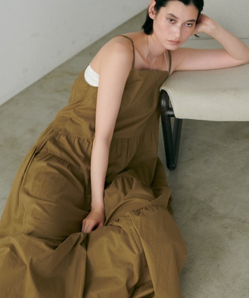 LARUTA(ラルータ)の「【LARUTA】ランダムティアードキャミワンピース(ワンピース・レディース・ミント/キャメル/ブラック・FREE)」の17枚目の写真