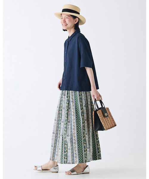 ブラウス シャツ CRISPYカルゼターンバックシャツ レディース CRISPYカルゼターンバックシャツ|allureville OFFICIAL SITE