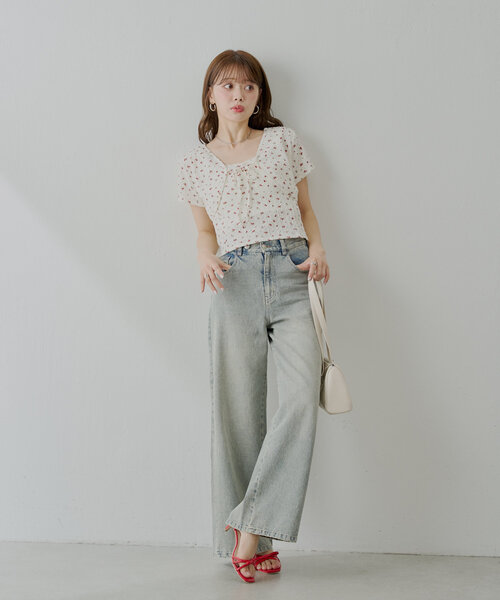 セール】【SET ITEM】フラワーボレロ+タンクセット（Tシャツ