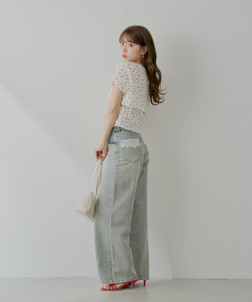 SET ITEM】フラワーボレロ+タンクセット（Tシャツ/カットソー