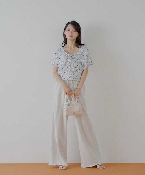小物 Chico セール】【SET ITEM】フラワーボレロ+タンクセット（Tシャツ