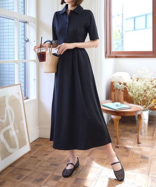 フィットアンドフレアポロワンピース（ワンピース）｜KOBE