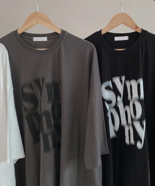 VIVID LADY（ビビッドレディー）の「文字プリント 半袖Tシャツ（Tシャツ/カットソー・レディース・アイボリー/ブラック/チャコールグレー・FREE）」の15枚目の写真