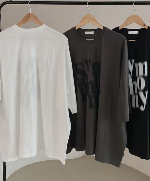 VIVID LADY（ビビッドレディー）の「文字プリント 半袖Tシャツ（Tシャツ/カットソー・レディース・アイボリー/ブラック/チャコールグレー・FREE）」の16枚目の写真