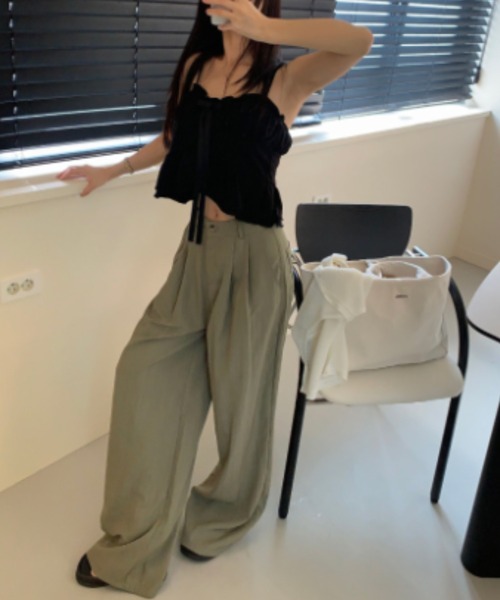 FREE STYLISTS(フリー スタイリスト)の「YUGA_YGMC High waist tuck wide pants(その他パンツ・レディース・グレー/カーキ・M/S)」の11枚目の写真