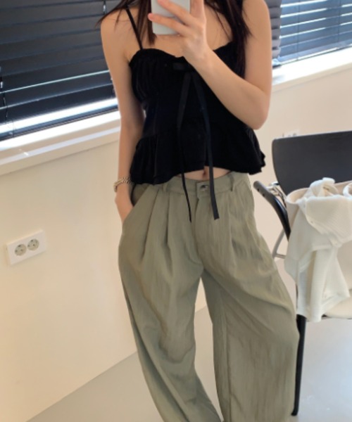 FREE STYLISTS(フリー スタイリスト)の「YUGA_YGMC High waist tuck wide pants(その他パンツ・レディース・グレー/カーキ・M/S)」の10枚目の写真