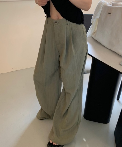 FREE STYLISTS(フリー スタイリスト)の「YUGA_YGMC High waist tuck wide pants(その他パンツ・レディース・グレー/カーキ・M/S)」の18枚目の写真