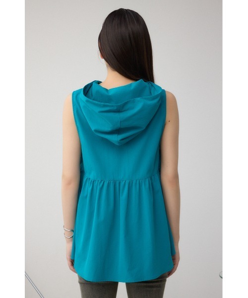 AZUL by moussy（アズールバイマウジー）の「C/T撥水フード付ジップベスト（ベスト・レディース・ブルー/ブラック/ライトベージュ・FREE）」の15枚目の写真