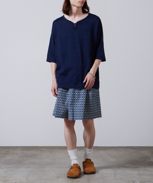 superNova.（スーパーノヴァ）の「superNova./スーパーノヴァ Wrap Short-Indigo Tribal ショーツ 夏服（その他パンツ・メンズ・ブルー・S）」の6枚目の写真