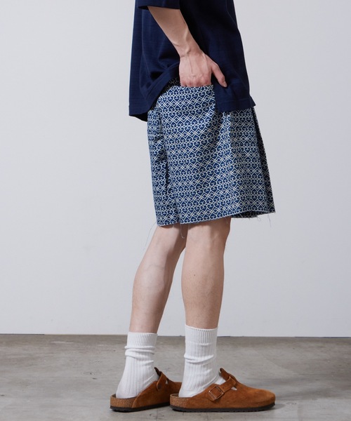 superNova.（スーパーノヴァ）の「superNova./スーパーノヴァ Wrap Short-Indigo Tribal ショーツ 夏服（その他パンツ・メンズ・ブルー・S）」の5枚目の写真