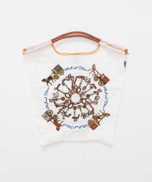 Ball&Chain(ボールアンドチェーン)の「【Ball&Chain/ボールアンドチェーン】KEY & CARRIAGE-WHITE/トートバッグ/エコバッグ(トートバッグ・レディース・ホワイト・FREE)」の1枚目の写真