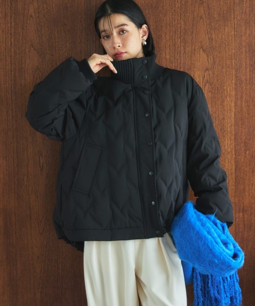 ブラックキルティングダウンジャケット 新色追加【ZOZO/一部店舗限定カラー有】スタンドキルティングダウン
