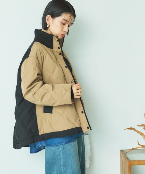 Doux archives(ドゥアルシーヴ)の「【新色追加】スタンドキルティングダウン(ダウンジャケット/コート・レディース・キャメル/ブラック/アイボリー/ホワイト×ブラック・FREE)」の21枚目の写真