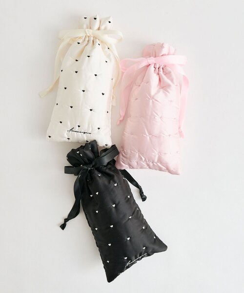 OLIVE des OLIVE（オリーブデオリーブ）の「【大容量】Aimerianejoie総柄刺繍入りペンライトケース（ポーチ・レディース・ピンク/アイボリー/ブラック・FREE）」の13枚目の写真