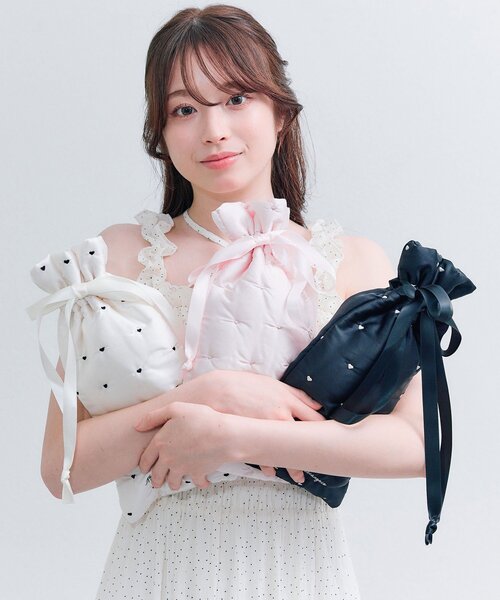 OLIVE des OLIVE（オリーブデオリーブ）の「【大容量】Aimerianejoie総柄刺繍入りペンライトケース（ポーチ・レディース・ピンク/アイボリー/ブラック・FREE）」の11枚目の写真