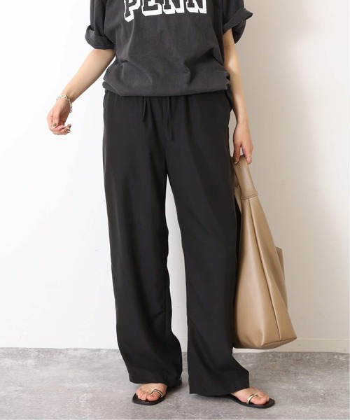 SLOBE IENA(スローブイエナ)の「《追加2》フィブリルリラックスパンツ(その他パンツ・レディース・ブラック/ブラウン・38/40)」の4枚目の写真