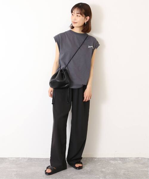 SLOBE IENA パンツ フィブリルストライプリラックスパンツ