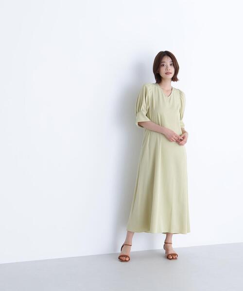 NATURAL BEAUTY BASIC(ナチュラルビューティーベーシック)の「◇バックリボンリラクシーワンピース(ワンピース・レディース・ブラック/ブラウン/ライトグリーン・MEDIUM/P/S)」の14枚目の写真