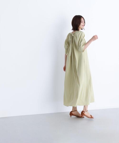 NATURAL BEAUTY BASIC(ナチュラルビューティーベーシック)の「◇バックリボンリラクシーワンピース(ワンピース・レディース・ブラック/ブラウン/ライトグリーン・MEDIUM/P/S)」の15枚目の写真