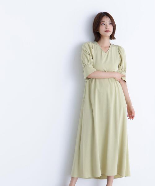 NATURAL BEAUTY BASIC(ナチュラルビューティーベーシック)の「◇バックリボンリラクシーワンピース(ワンピース・レディース・ブラック/ブラウン/ライトグリーン・MEDIUM/P/S)」の16枚目の写真