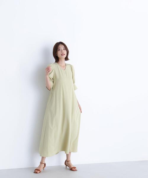 NATURAL BEAUTY BASIC(ナチュラルビューティーベーシック)の「◇バックリボンリラクシーワンピース(ワンピース・レディース・ブラック/ブラウン/ライトグリーン・MEDIUM/P/S)」の17枚目の写真