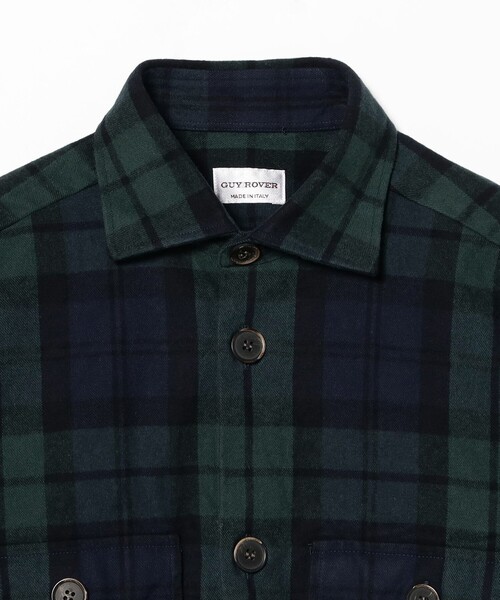 別注】GUY ROVER / 2ポケット ブラックウォッチ シャツブルゾン