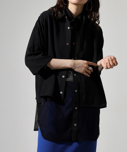 REGIEVO(レジエボ)の「レイヤードシャツ(シャツ/ブラウス・メンズ・ブラック・M/L)」の20枚目の写真