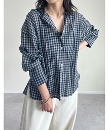 シアーシャツ」に該当するブルー・ネイビー/青色系の