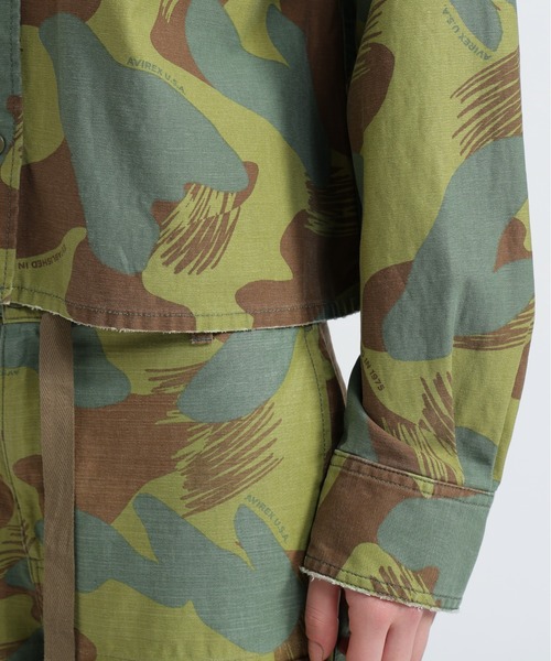 AVIREX（アヴィレックス）の「CAMOUFLAGE SHORT SHIRTS/カモフラージュショートシャツ（シャツ/ブラウス・レディース・オリーブ/ブラック・F）」の11枚目の写真