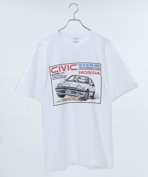 JOHN'S CLOSET（ジョンズクローゼット）の「【NV】〔HONDA/ホンダ〕アソートイラスト プリントTシャツ（Tシャツ/カットソー・メンズ・グレー系4/グレー系5/ホワイト系4/ホワイト系6/グレー系1/グレー系6/ホワイト系3/ホワイト系5/ホワイト系1/ホワイト系2/グレー系2/グレー系3・LARGE/X-LARGE/MEDIUM）」の3枚目の写真
