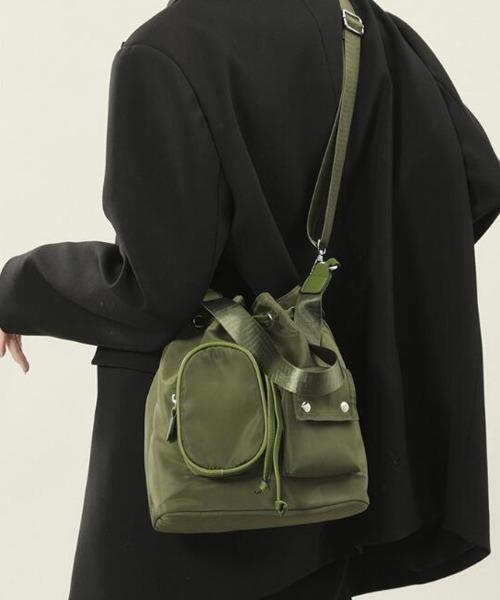 Miniministore(ミニミニストア)の「巾着ショルダーバッグ レディース 小さめ(ショルダーバッグ・レディース・アイボリー/ベージュ/グレー/カーキ/ブラック・FREE)」の8枚目の写真