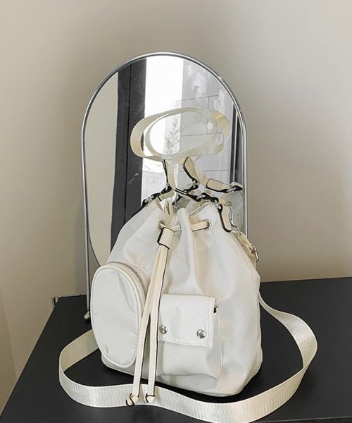 Miniministore(ミニミニストア)の「巾着ショルダーバッグ レディース 小さめ(ショルダーバッグ・レディース・アイボリー/ベージュ/グレー/カーキ/ブラック・FREE)」の15枚目の写真
