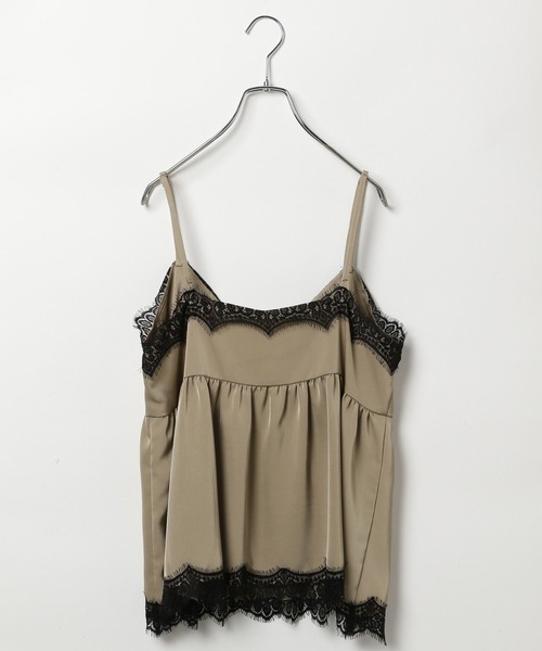 BAYFLOW（ベイフロー）の「【EF(エフ)】レースキャミソール（WOMEN）（キャミソール・レディース・ベージュ/チャコール・FREE）」の7枚目の写真