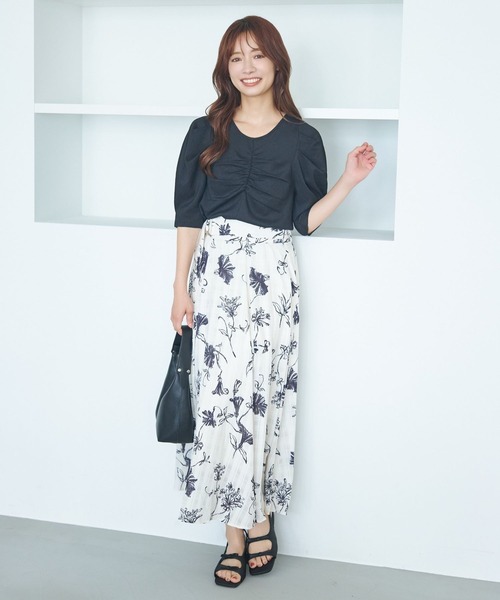 mysty woman(ミスティウーマン)の「アソートシアージャカードスカート 584707(スカート・レディース・ブラック系その他/アイボリー/ホワイト系その他/モカ・FREE)」の20枚目の写真