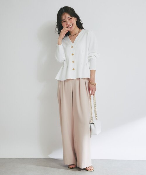 値下げ】La boutique BonBon Vネックペプラムカーディガン La boutique BonBon｜【スタイルUP効果】Vネックペプラム