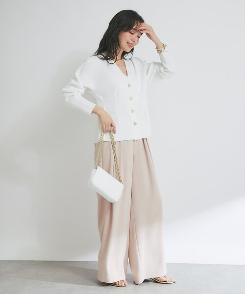 値下げ】La boutique BonBon Vネックペプラムカーディガン セール】Vネックペプラムカーディガン（カーディガン/ボレロ