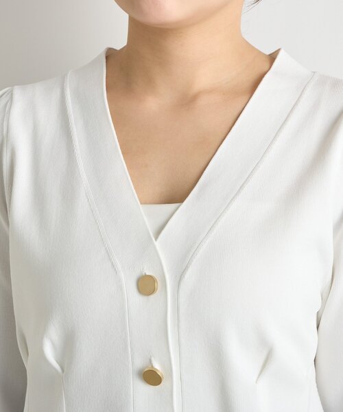 セール】Vネックペプラムカーディガン（カーディガン/ボレロ