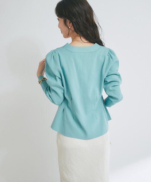 セール】Vネックペプラムカーディガン（カーディガン/ボレロ）｜La