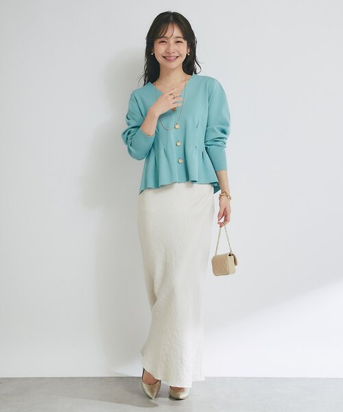 Vネックペプラムカーディガン（カーディガン/ボレロ）｜La boutique