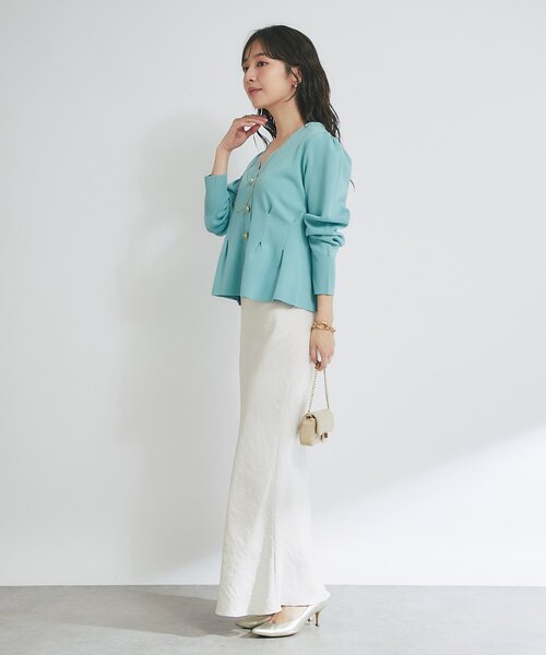 Vネックペプラムカーディガン（カーディガン/ボレロ）｜La boutique