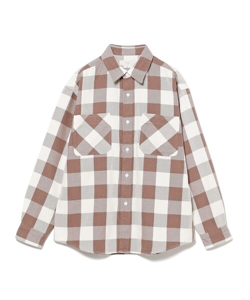 B:MING by BEAMS（ビーミングバイビームス）の「ユーズド ネルチェック シャツ（シャツ/ブラウス・メンズ・ブラウン/ブルー・S/M/L/XL）」の7枚目の写真