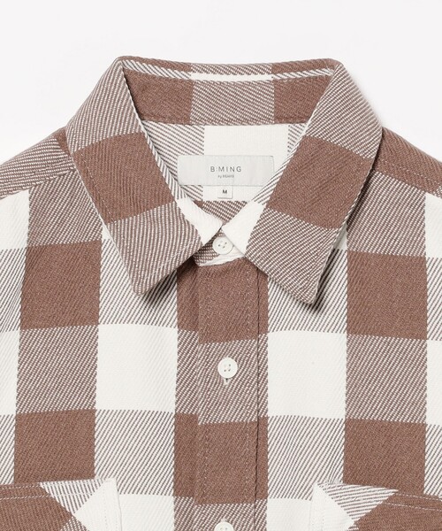 B:MING by BEAMS（ビーミングバイビームス）の「ユーズド ネルチェック シャツ（シャツ/ブラウス・メンズ・ブラウン/ブルー・S/M/L/XL）」の8枚目の写真
