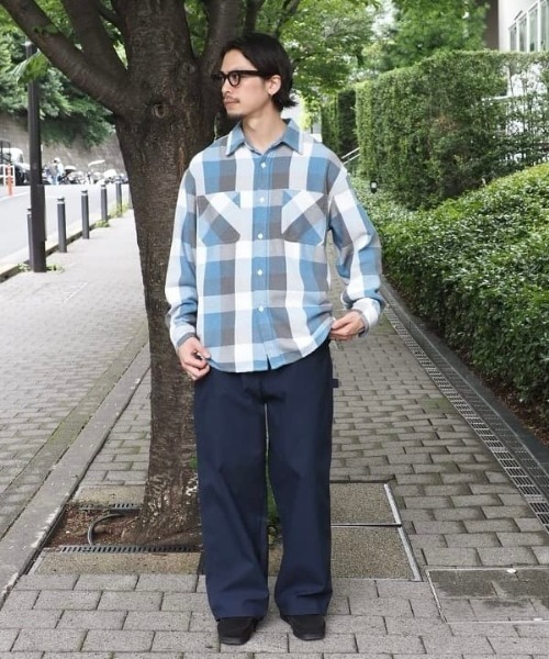 B:MING by BEAMS（ビーミングバイビームス）の「ユーズド ネルチェック シャツ（シャツ/ブラウス・メンズ・ブラウン/ブルー・S/M/L/XL）」の3枚目の写真