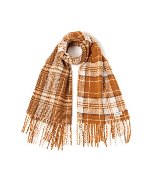 BEAMS BOY（ビームスボーイ）の「大判 チェック柄 ストール（マフラー・レディース・ネイビー/レッド/ブラウン・ONE SIZE）」の5枚目の写真